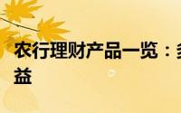 农行理财产品一览：多元化投资选择与稳健收益