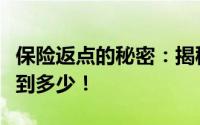 保险返点的秘密：揭秘返点比例，了解你能得到多少！