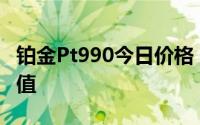 铂金Pt990今日价格：详细解析一克的市场价值