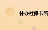 补办社保卡所需资料全解析