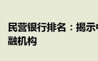民营银行排名：揭示中国最具竞争力的民营金融机构