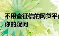 不用查征信的网贷平台有哪些？一篇文章解答你的疑问