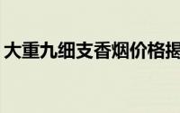 大重九细支香烟价格揭秘：一包究竟多少钱？